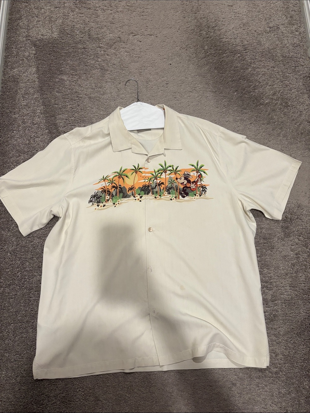 Tommy Bahama Cream Short-Sleeve Camp Shirt exclusive Disney Parks Collection